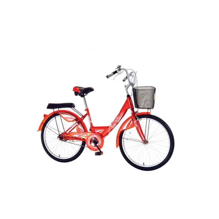 LA Bicycle จักรยาน รุ่น 24" city Alloy Rim steel fender - red