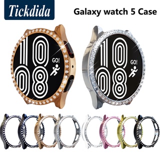 เคสนาฬิกาข้อมือ PC ประดับเพชร สําหรับ Samsung Galaxy Watch 5 40 มม. 44 มม. Galaxy Watch 4 Classic 46 มม. 42 มม.