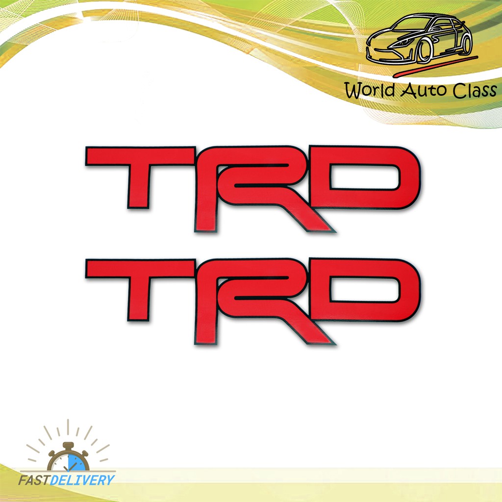 สติ๊กเกอร์ Sticker TRD สี Red Hilux Vigo Revo Toyota 2, 4 ประตู ปี2004 - 2014