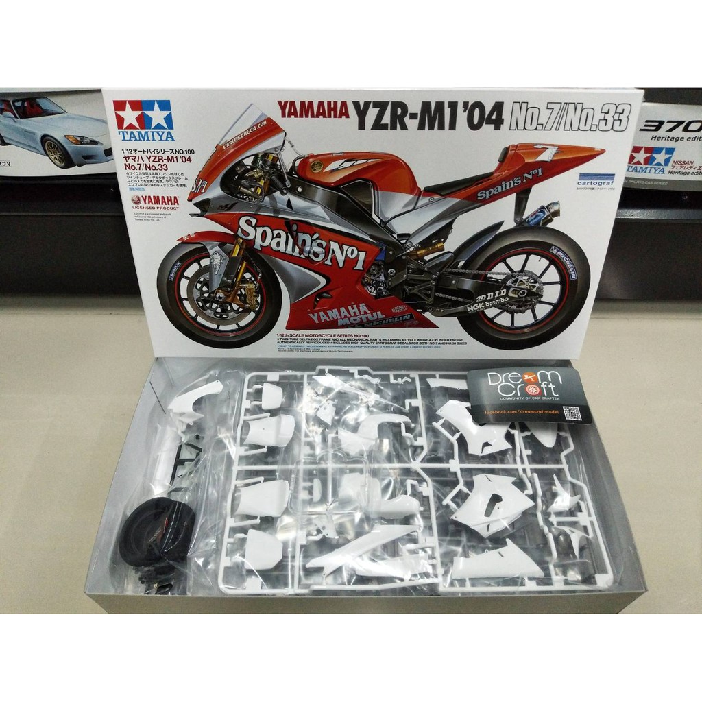 TAMIYA 1/12 Yamaha YZR-M1 '04 No.7,No.33 (โมเดลรถจักรยานยนต์ Model DreamCraft)