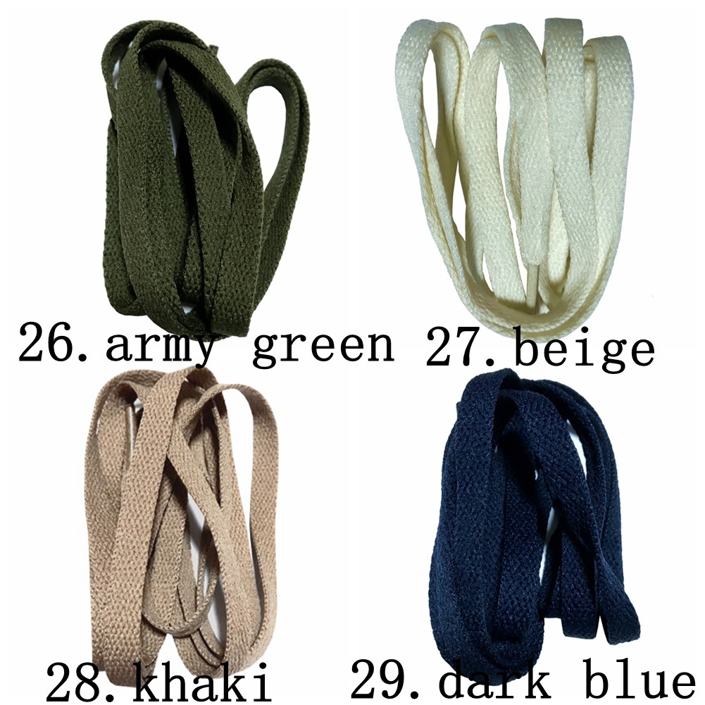 100 ซม.รองเท้าแบน Laces Boot Laces โพลีเอสเตอร์ Shoelaces กว้าง 0.8 ซม. 24 สีสําหรับ Choice