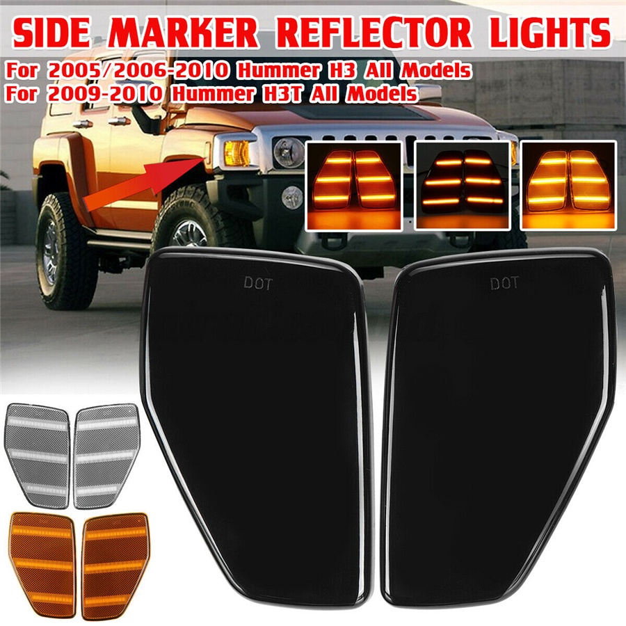 2x สําหรับ Hummer H3 H3T ควันด้านหน้าด้านข้าง Marker Reflector โคมไฟมุมที่จอดรถ