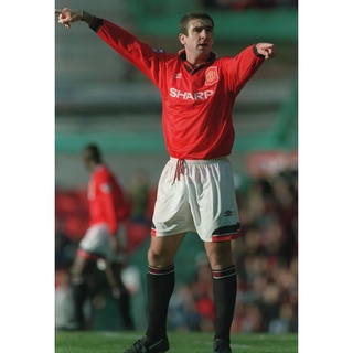 โปสเตอร์ เอริก ก็องโตนา Eric Cantona Manchester United แมนเชสเตอร์ยูไนเต็ด Manu MUFC แมนยู Red Devils Poster ฟุตบอล