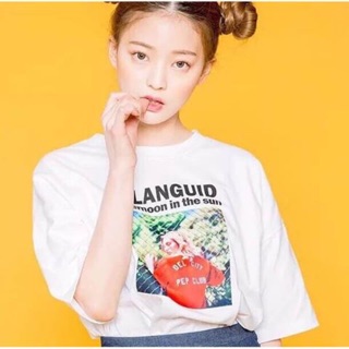 (มีโค้ดลด)Korea vintage A LANGULD screen t-shirt