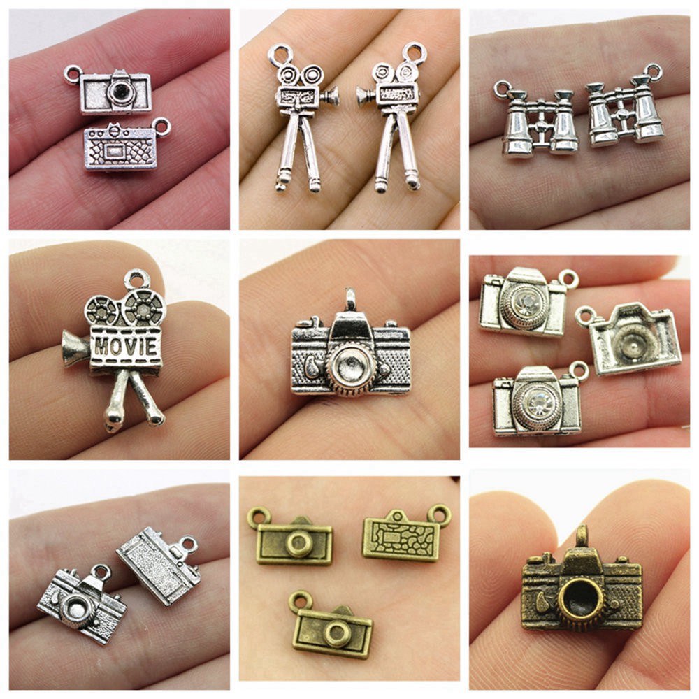 Photo Camera Charms สําหรับเครื่องประดับทําทําด้วยมือ Diy 10 ชิ้นจํานวนมาก