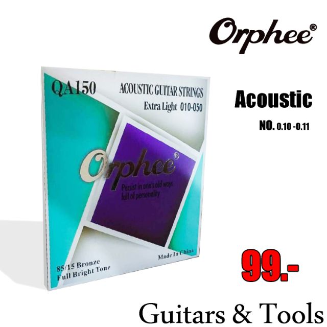 สายชุดกีตาร์โปร่ง ครบ6เส้น 🔥สายนิ่ม คุณภาพดี ราคาประหยัด | Orphee QA series Acoustic 🎉มีเก็บปลายทาง