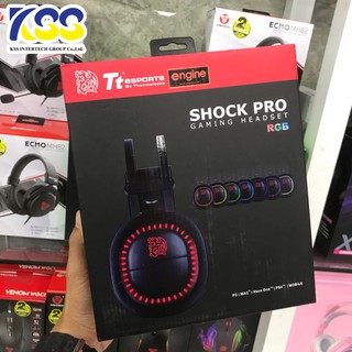 🛒✨ส่งเร็ว🚀🚀TT ESPORTS SHOCK PRO BLACK RGB HEADSET หูฟังเกมมิ่ง ของแท้รับประกัน 2 ปี