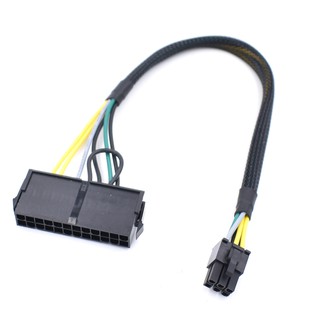 สายเคเบิลอะแดปเตอร์พาวเวอร์ 24 Pin เป็น 6 Pin ATX PSU สําหรับเมนบอร์ด DELL 3650 3669 3040 7040 6 Pin