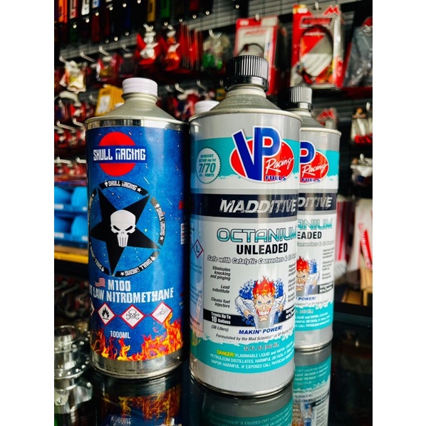 VP RACING OCTANIUM UNLEADED & SKULL RACING NITROMETHANE