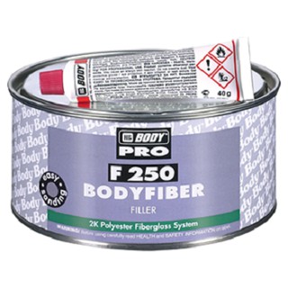 สีโป๊วไฟเบอร์ F250 BODYFIBER พร้อมน้ำยา ขนาด 750 กรัม