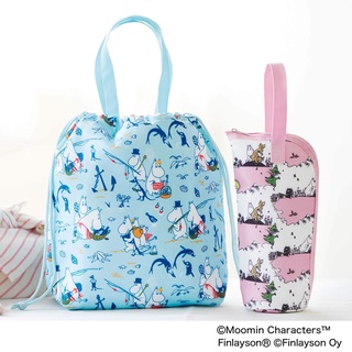 Moomin x Finlayson Cool Bag &amp; PET Bottle Holder กระเป๋า มูมิน เก็บอุณหภูมิ มีสายรูด+ที่ใส่ขวดน้ำ