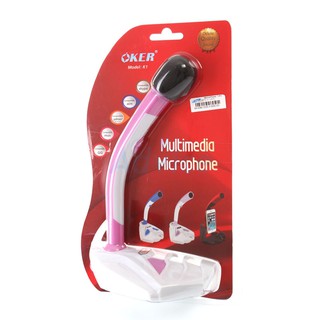 OKER Microphone com รุ่น K1 (Pink)