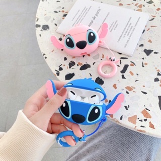 🌈พร้อมส่ง Airpods case Pro - Gen1 - Gen2 เคสแอร์พอด สติ๊ซฟ้า/หน้าแองเจิล stitch &amp; angel ( i9, i11, i12 ) เคสใส่แอร์พอด