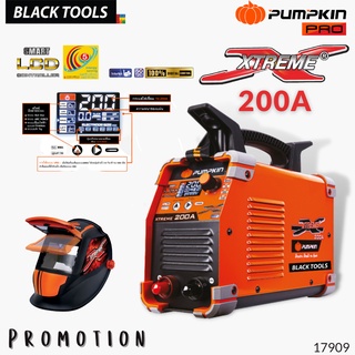 PUMPKIN ตู้เชื่อม XTREME 200A เครื่องเชื่อม AI คำนวณกระแสไฟออโต้ จอแสดงผล LCD รับประกัน 30 เดือนเต็ม 17909 BLACKTOOLS