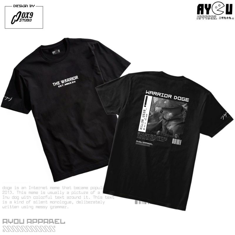 เสื้อยืด Meme Doge Vol 1 Warrior Doge โดย Ayoku Apparel