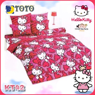 🔴ลิขสิทธิ์แท้🔴 Toto ผ้าปู (ไม่รวมผ้านวม) ลายการ์ตูน KT42 เฮลโล คิตตี้ HelloKittyโตโต้ ผ้าปูเตียง ผ้าปูที่นอน Bed Sheet