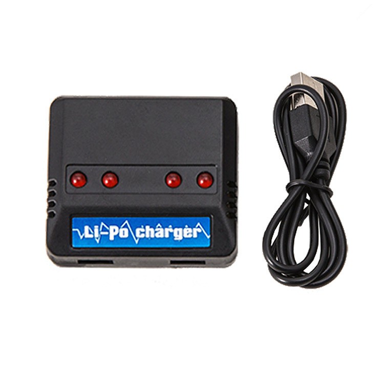 สายชาร์จแบตเตอรี่โดรน 3.7V 4ช่อง สำหรับแบตเตอรี่โดรนแจ็คขาวXH2.54