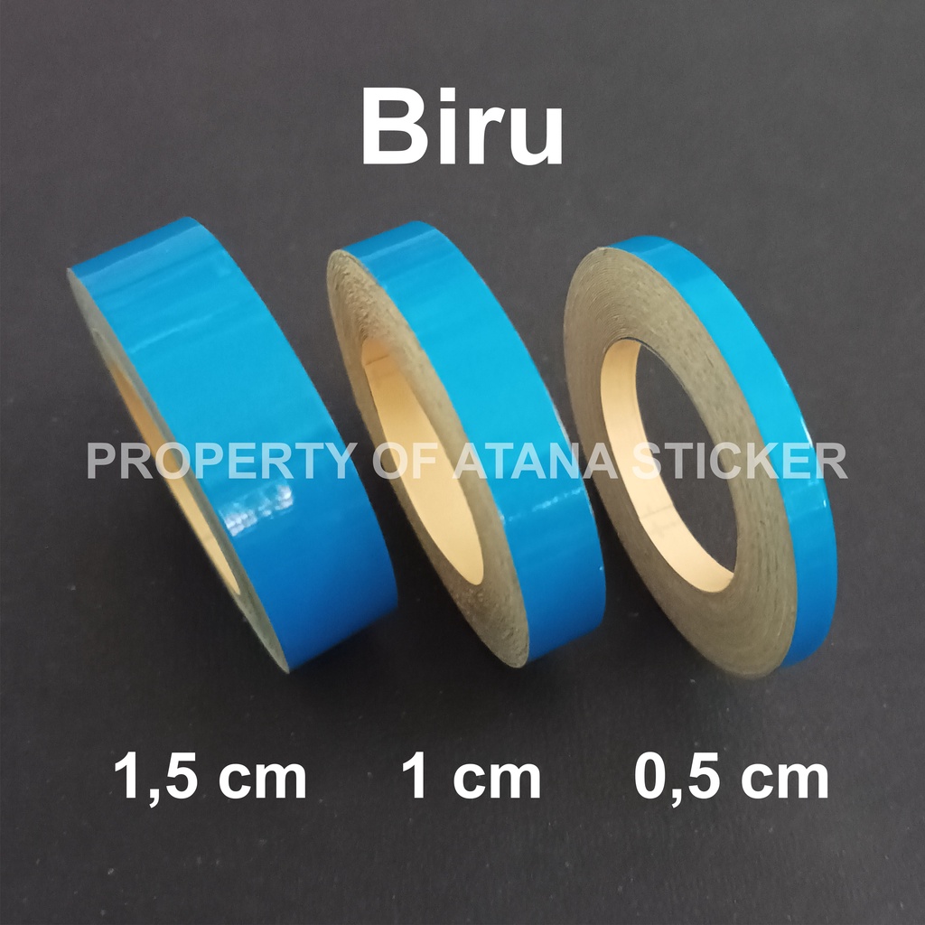 รถสีฟ้ารถจักรยานยนต์ Body RIM List สติกเกอร์ Blue Rim Strip Wrap Pinstriping เทปสะท้อนแสง Nyala Skot