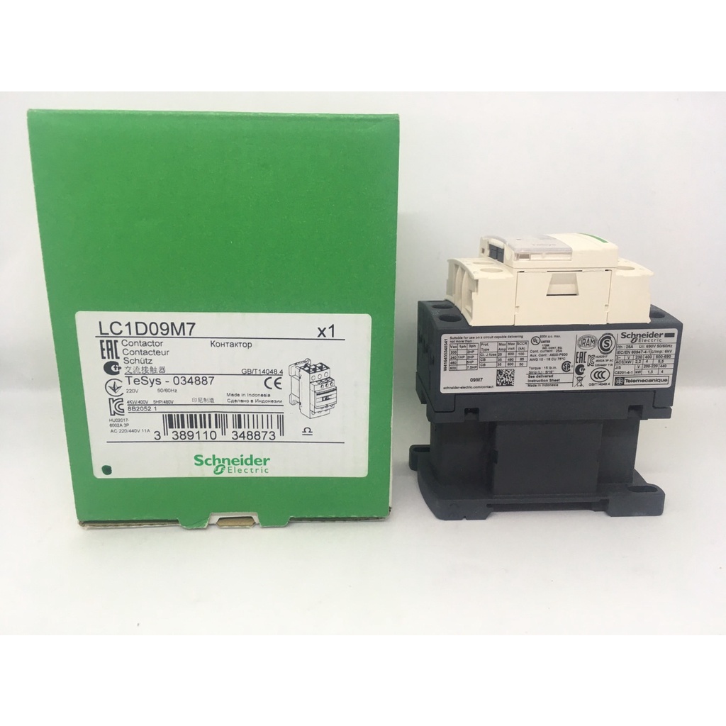 Schneider - แมกเนติก คอนแทกเตอร์ - Magnetic Contactor 3P รุ่น LC1D09M7 / LC1D12M7 / LC1D18M7 / LC1D0