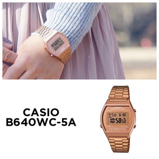 *มาแล้วจร้าช้าหมดอดนะจ๊ะ"Casio แท้ นาฬิกาผู้หญิง B640WC-5ADF สีโรสโกลด์ รุ่นมาแรง