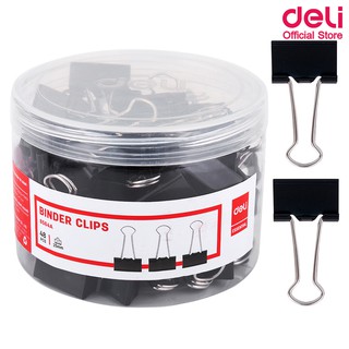 Deli 8564A Binder Clips 25 mm คลิปหนีบกระดาษขนาด 25 mm 48 ชิ้น