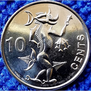 เหรียญ​ต่างประเทศ​ หมู่เกาะ​โซโลมอน​ Solomon Islands,10 Cents, #​2634T, ไม่​ผ่าน​ใช้​ UNC​