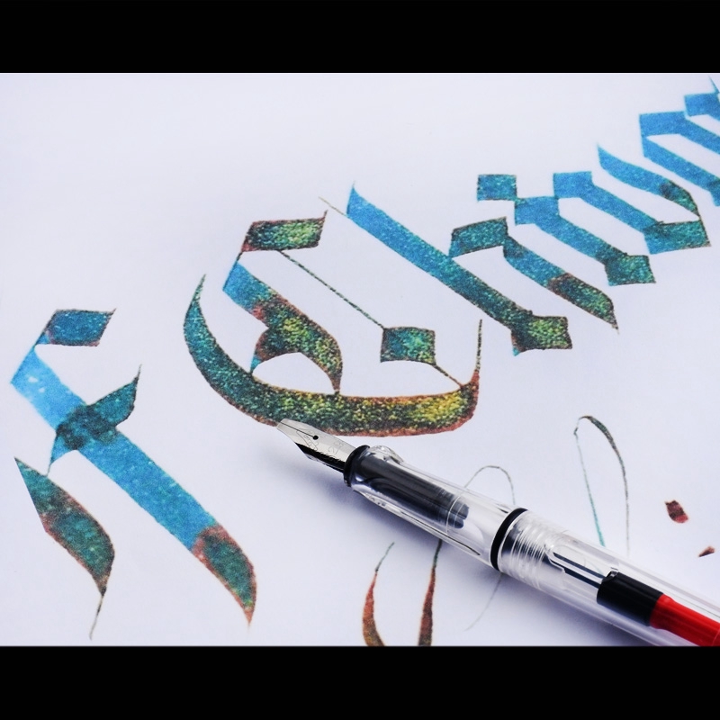 Parallel Flat Pen Gothic English Calligraphy Fountain Pen Student Creative Art