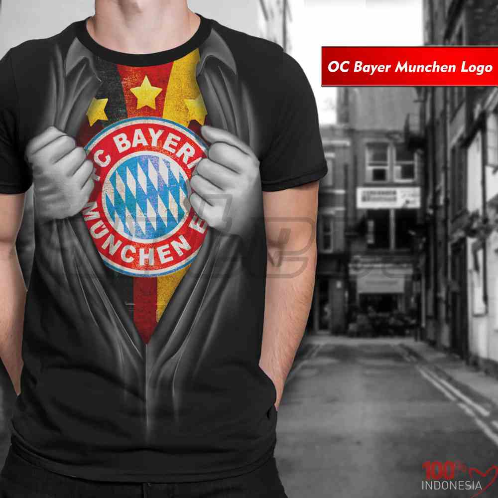 Limited Edition OC Bayer Munich Logo 3D Football Print T-Shirt - เสื้อยืด 3D ขายส่ง
