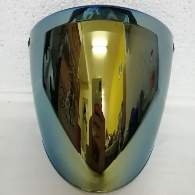 MS88 NS88 RS88 APPOLO MAGNUM SGV99 และหมวกกันน็อคสามปุ่มทั้งหมด- GOLD COLOUR รถจักรยานยนต์ VISOR MOT