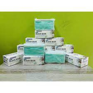 ผ้าปิดจมูกกระดาษ สีเขียว KLEAN MASK  50PCS