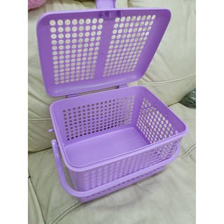 Pet Basket ตะกร้า เอนกประสงค์ มีฝาปิด ตะกร้าใส่สัตว์เลี้ยง ตะกร้าใส่ผ้า ขนาด 40 cm