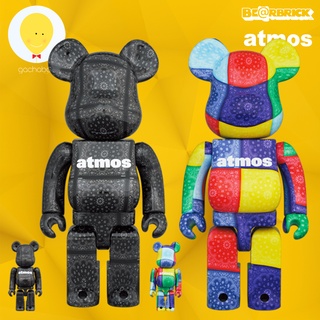 gachabox Bearbrick atmos BANDANA 100%+400% set4 BLACK and MULTI COLOR - แบร์บริค ของแท้ พร้อมส่ง Be@rbrick Medicom Toy