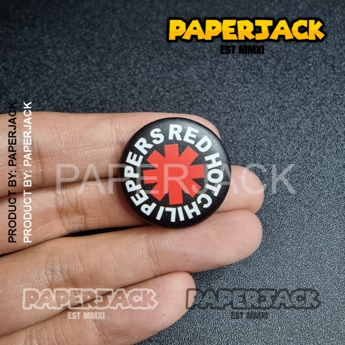 Rhcp LOGO PIN BAND ขนาด 25 มม. ปุ่มกระเป๋าผู้ชายอุปกรณ์เสริม