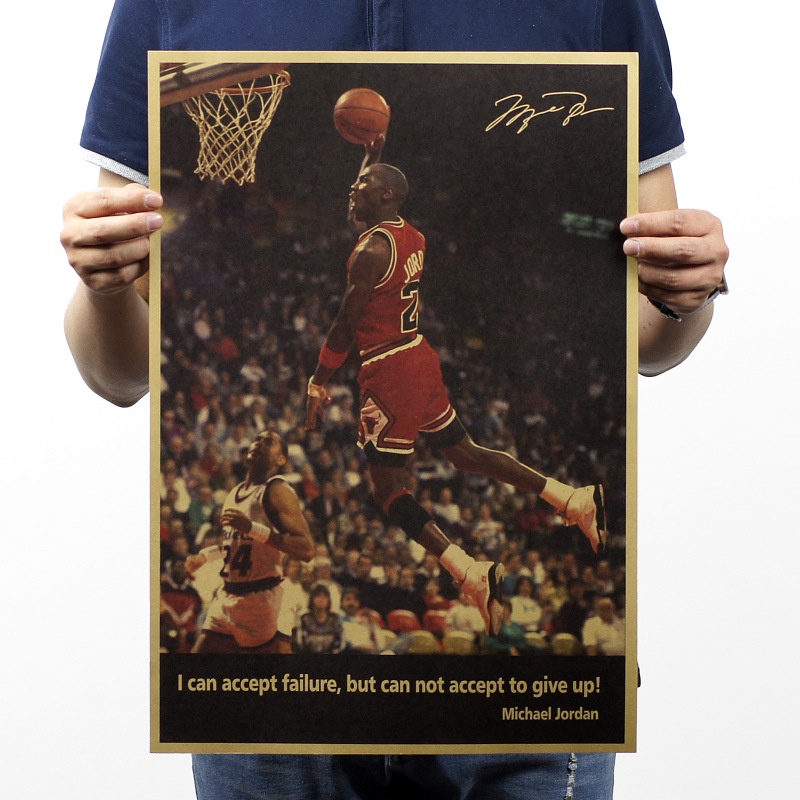 โปสเตอร์กระดาษคราฟท์ Jordan B/Failed To Accept, But Can'T ขนาด 51X36 ซม. สําหรับตกแต่งบ้าน