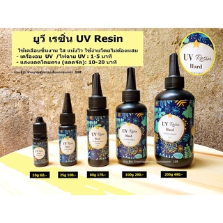 ยูวีเรซิ่น UVResin (⭐ดาว) แบบแข็ง ใส แห้งไว พร้อมส่ง!!