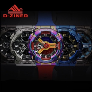 ⌚️D-ZINER ⌚️ นาฬิกาข้อมือชาย-หญิง ระบบ Quartz-Digital เรือนและสายยางซิลิโคนสีเกรด A เครื่องญี่ปุ่น 🇯🇵 ทนทุกสภาพอากาศ 🌧