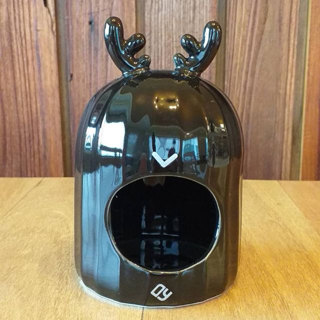 Shobi-NV0333 บ้านเซรามิค -กวาง มี 2 สี มี สีชมพู , สีดำ ขนาด กว้าง11× สูง13×ขอบปากกว้าง6 cm.