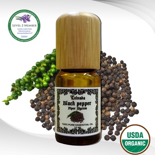 Black Pepper USDA Organic Essential Oil 10 ml  น้ำมันหอมระเหยพริกไทยดำ ออร์แกนิค