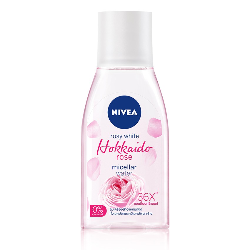 นีเวีย โรซี่ ไวท์ ฮอกไกโด โรส ไมเซล่า วอเตอร์ 125 มล. NIVEA ROSY WHITE HOKKAIDO ROSE MICELLAR WATER 125 ML.