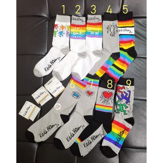 ขาย ถุงเท้า Keith Haring sock ของแท้ ของใหม่ พร้อมส่ง Artist Sock ไซส์ fit for 10-13US ผู้ชาย