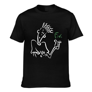 ผ้าฝ้ายคอกลมเสื้อยืด ผ้าฝ้าย พิมพ์ลาย Fido Dido สําหรับผู้ชายfrom S-4XL