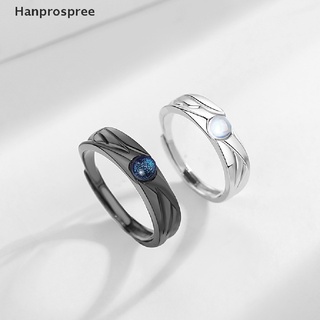 Hanprospree&gt; แหวนคู่รัก ลายนางฟ้า และปีศาจ สไตล์เรโทร สีดํา และสีขาว