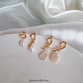 wendy earring | paradise pearl ☁️🧚🏻 ต่างหูมุกน้ำจืดชุบทองคำขาว