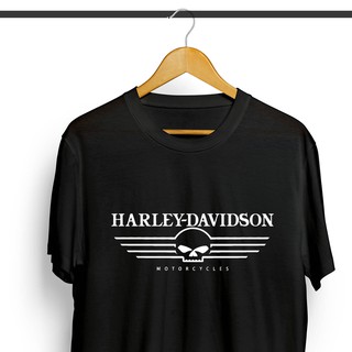 เสื้อยืดโอเวอร์ไซส์เสื้อยืด พิมพ์ลาย Harley DAVIDSON SKULL AWESOMES-3XL