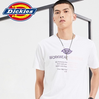 [S-5XL] Dickies เสื้อยืดแขนสั้นลําลอง ผ้าฝ้าย พิมพ์ลายโลโก้ แฟชั่นฤดูใบไม้ผลิ และฤดูร้อน สําหรับผู้ชาย และผู้หญิง 7377