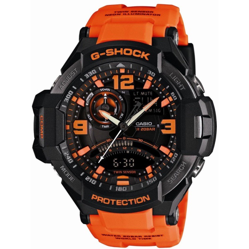 G-Shock แท้ ประกันห้าง รุ่น GA-1000-4ADR - Black/Orange