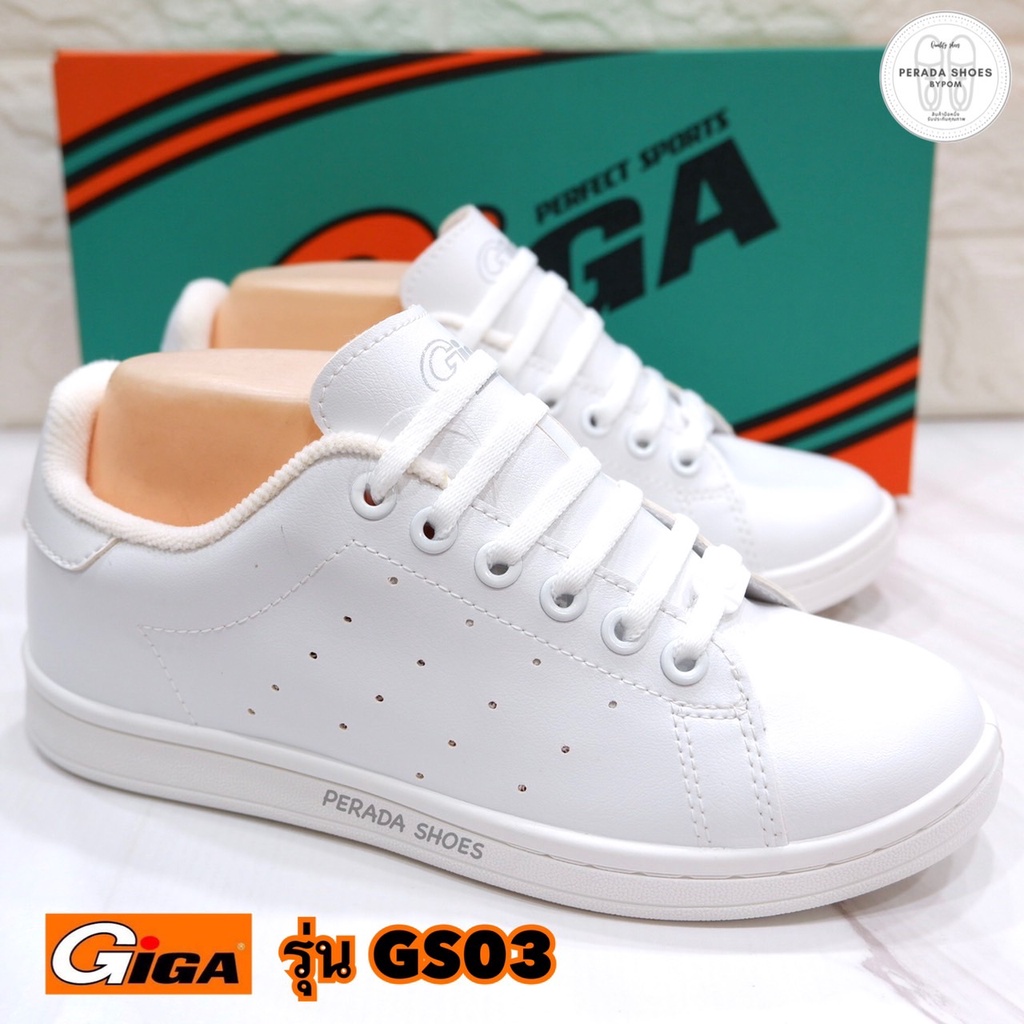 GIGA รุ่น GS03 รองเท้าพละ รองเท้าผ้าใบ แบบหนัง ไซส์ 35-41