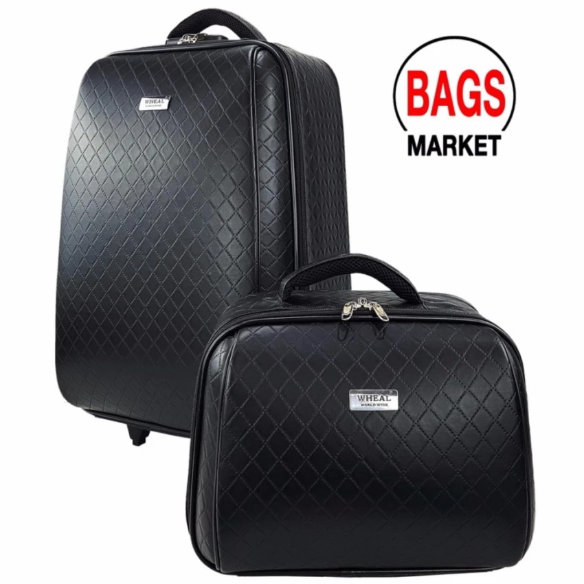 WHEAL กระเป๋าเดินทางเซ็ทคู่ 20/14 นิ้ว ระบบรหัสล๊อค B-Chanel Code F780720-1 (Black) ลิขสิทธิ์แบรนด์แท้ จากโรงงานผู้ผลิต