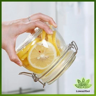 Lawan โหลแก้วมีฝาปิด โหลแก้วสูญญากาศ มีหลายขนาดให้เลือก Glass sealed jar