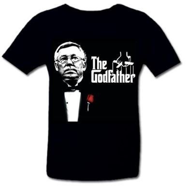 เสื้อยืด พิมพ์ลาย Alex Ferguson The Godfather Of Football Streetwear QW246VB สําหรับผู้ชาย